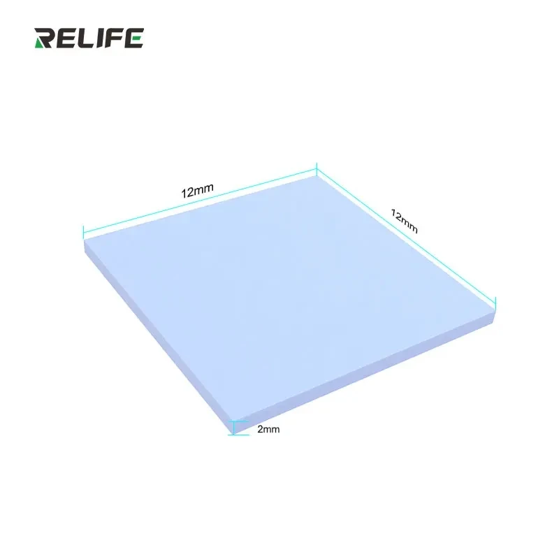 RELIFE RL-098 100 Pcs Blue Conductive Silicone Gelid Computer CPU Chip Heat Sink Cooling Conductive Blue Sliced Cooling Pad Cool