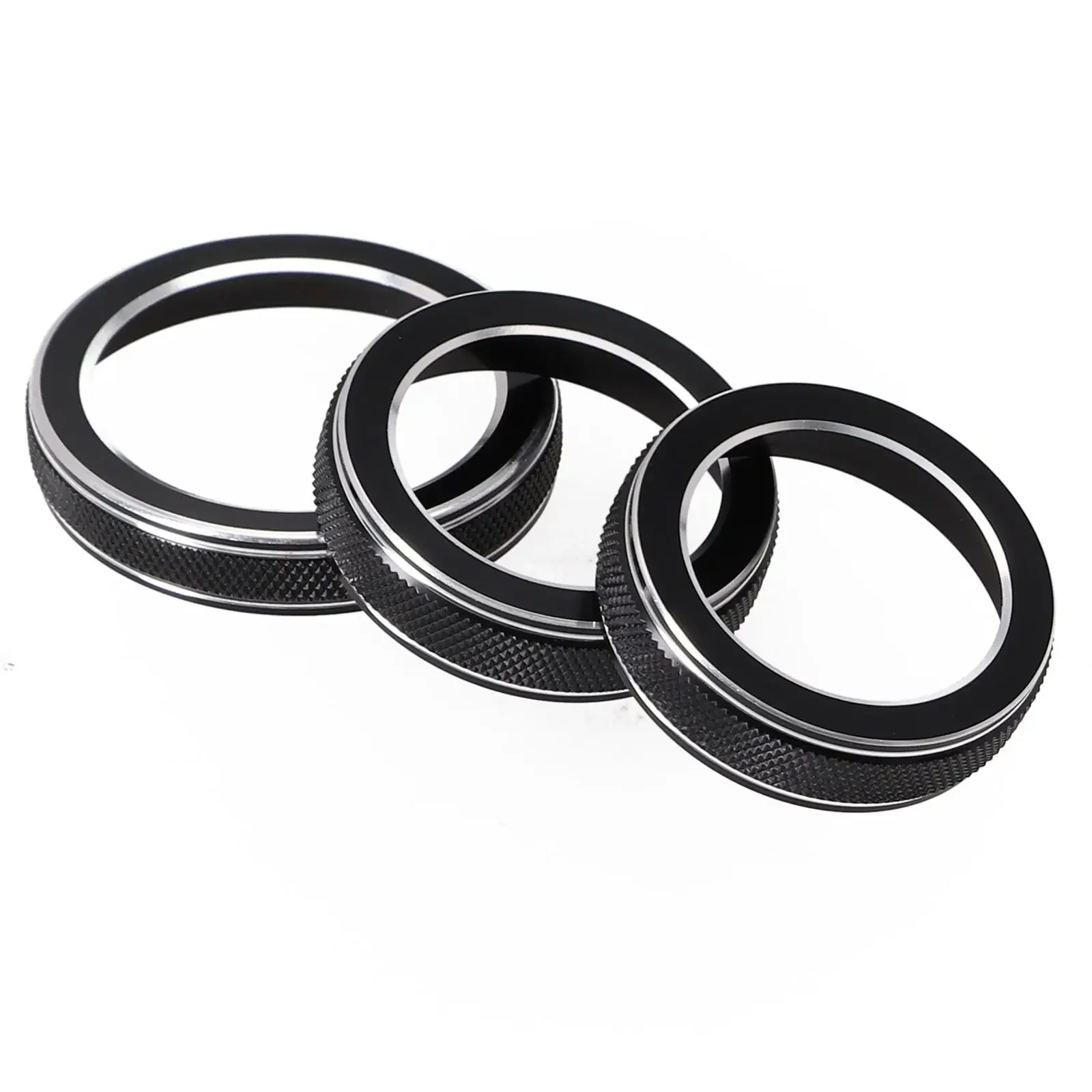 3 قطعة مقبض راديو تكييف الهواء خواتم التيار المتناوب التحكم التبديل زر غطاء حلقة الزخرفية ل جيب جراند لشيروكي 2014-2021 #5