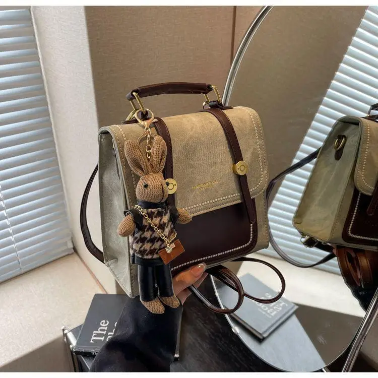 Sac à bandoulière en Denim à trois volets pour femmes, petit sac à dos de voyage, nouveau sac de court élégant 2025