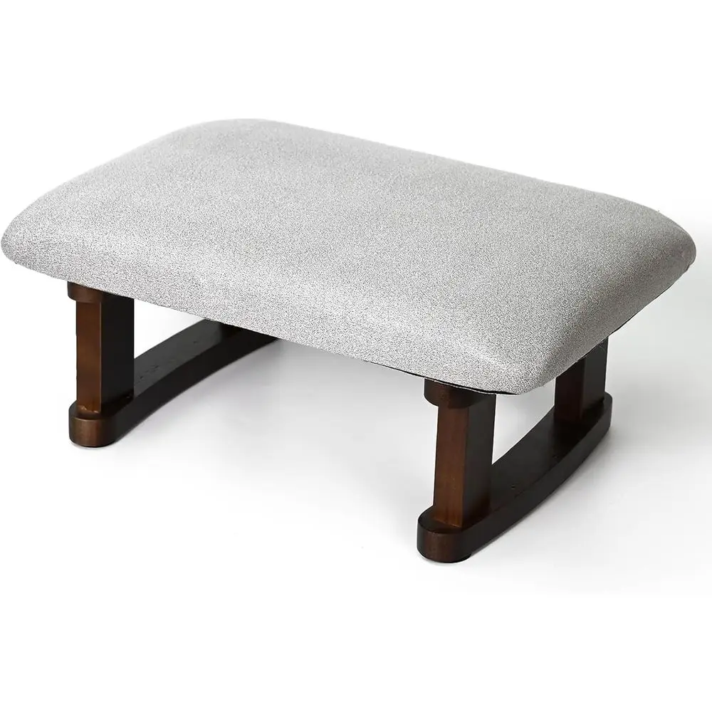 

Small ootstool Oice Under Desk Ottoman Padded Hassock 16.1"(41cm) x 6.7"(17cm) with Wooden Legs ern Living Room Bedroom Work Nai