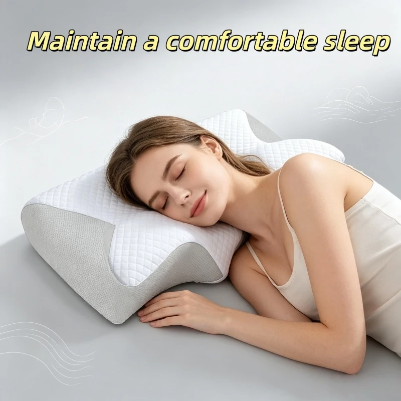 Nueva Almohada Ortopédica Cervical 2026, 1 Pieza, 2 en 1, Espuma Viscoelástica, Almohada Ergonómica con Contorno para Aliviar el Dolor de Cuello, para Todo Tipo de Dormidores