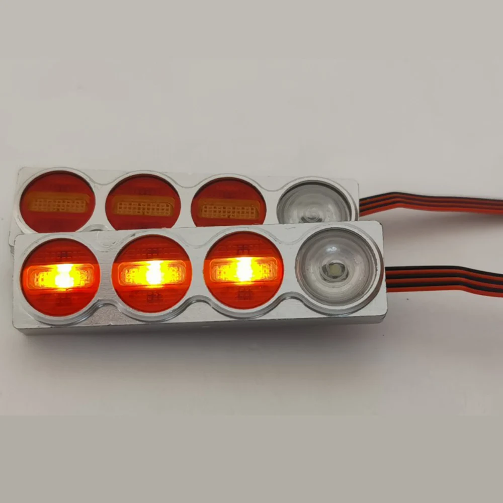 Feux arrière LED en métal pour camion RC 1/14 Tamiya, feu arrière pour voiture Scania R620 Man 1851 3363 563, accessoire de bricolage