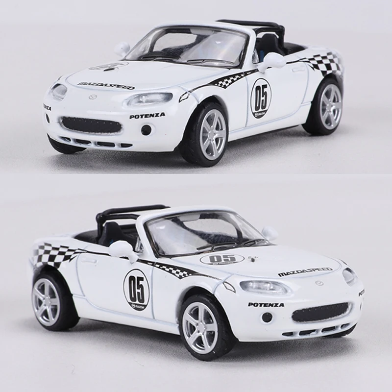 DCT 1/64 Mazda MX-5 voiture de course jouets en alliage véhicule à moteur moulé sous pression modèle en métal enfants cadeau de noël jouets pour garçons