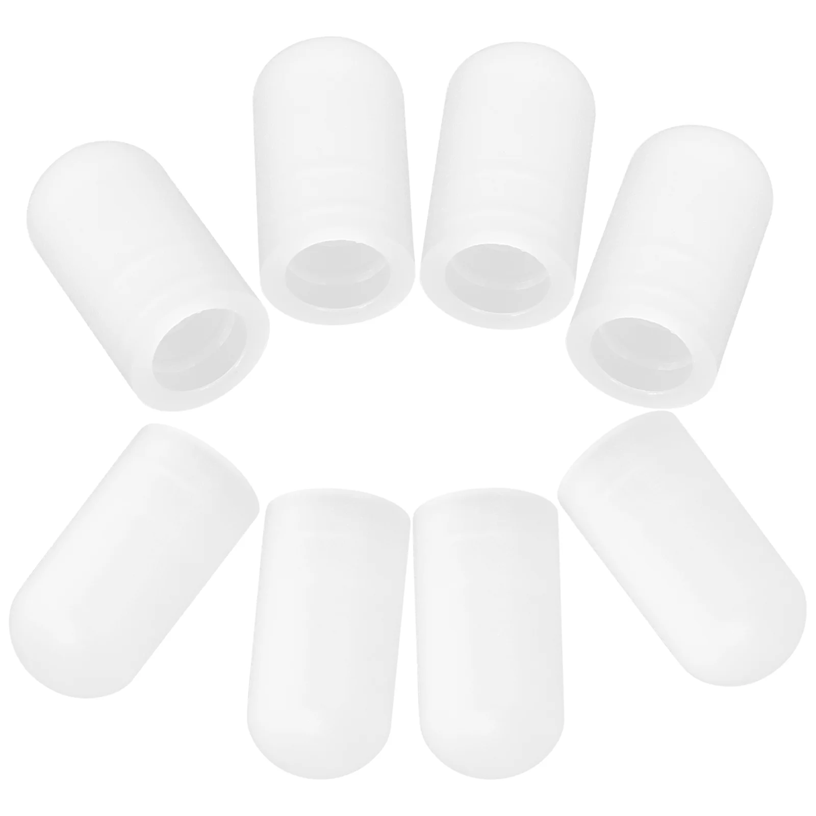 10 Pcs Drumstick Head Protective Cover Silicone Rubber Sleeve Accessories (white) Pack Silica Gel Tips