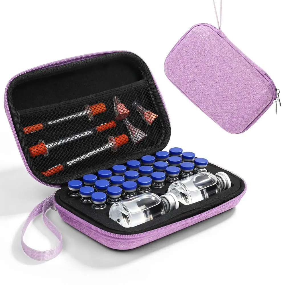 EVA Peptide Storage Case Large Capacity Wear-resistant Insulin Organizer Rectangle Shockproof Insulin Vial Case Diabetics Care