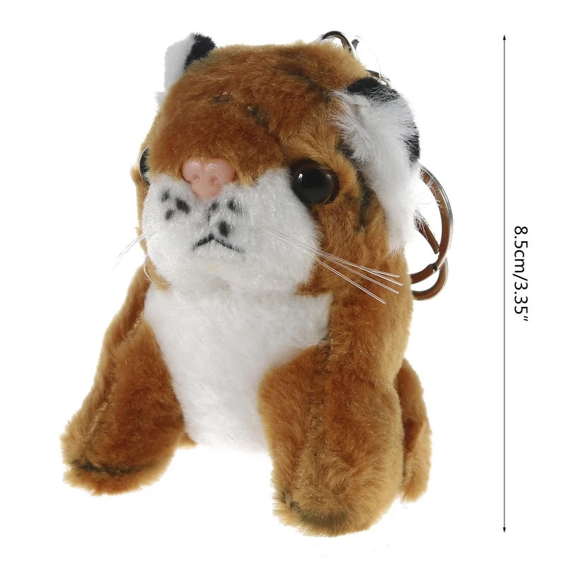 Animale con bastone per bambola Mini tigre seduta giocattoli peluche per bambini per regalo creativo