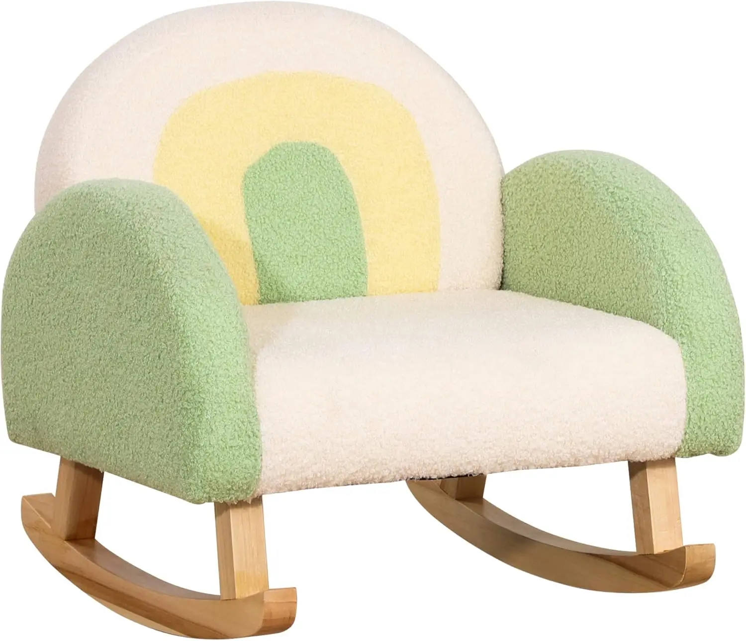 

Kids Sofa, Toddler Rochair With Solid Wooden Frame, Faux Lamb Fleece Fabric, Kids Arm Chair For Nursery Or Playroom, Ages 18-36