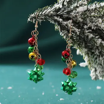 Nuovi orecchini delicati alla moda a forma di albero di Natale per donna, con perline colorate, stelle, Babbo Natale e pupazzo di neve, orecchini pendenti, regali di Natale per ragazze 10 best sales orecchini ad albero - №7