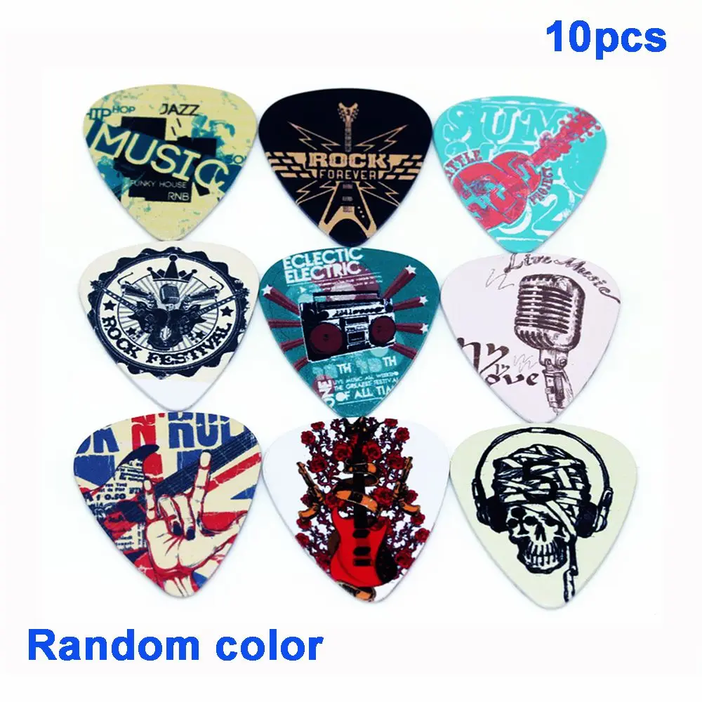 Mediator 10pcs Gestures 0.71mm Rock Electric Shrapnel Plectrums Celluloid Guitar Picks