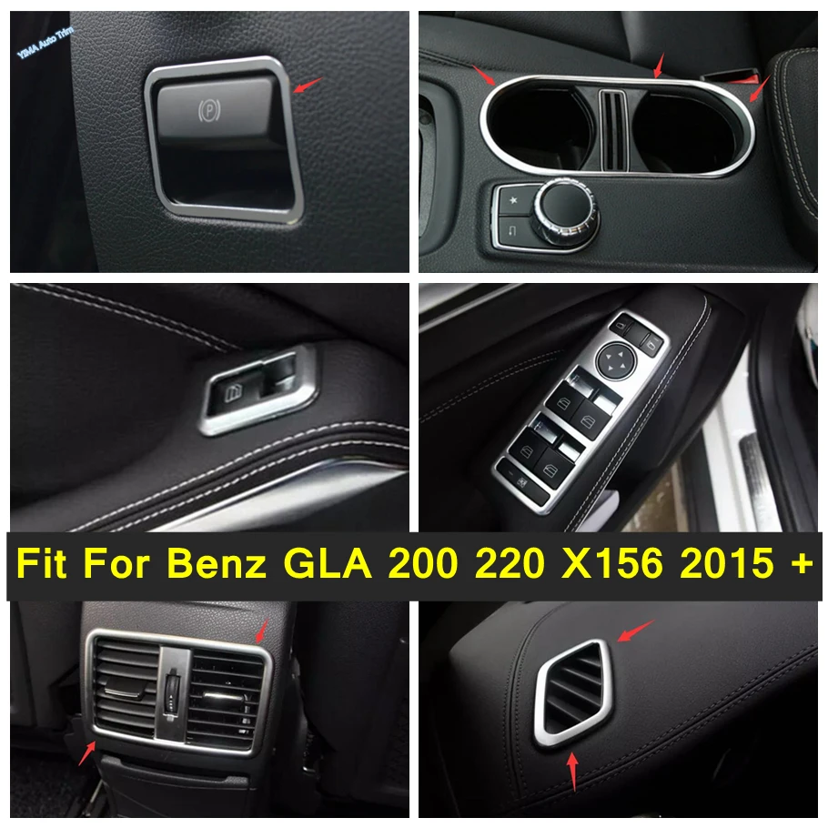 

Window Glass Lift / Air Vent Outlet / Glove Storage Box Cover Trim For Mercedes-Benz GLA 200 220 X156 2015 - 2018 Accessories