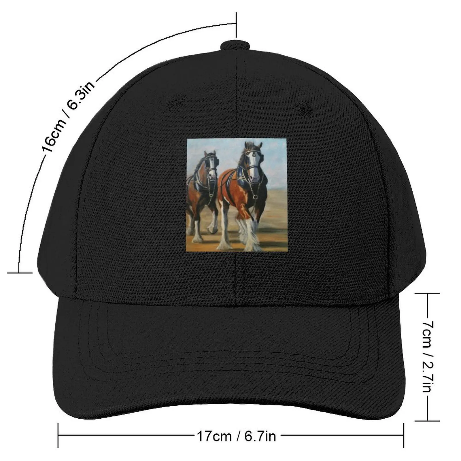 clydesdale heavy horse. Baseball Cap Streetwear Bobble Hat Mens Tennis Women's