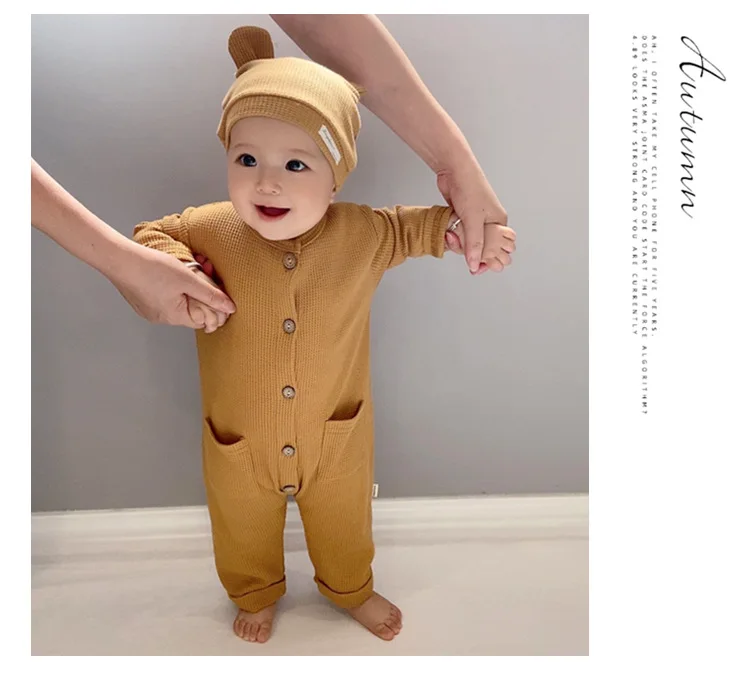 Herbst Neugeborene Baby Mädchen Jungen Onesies Overalls Kinder Stram pler lange Ärmel Baby Overall Neugeborene Kleidung