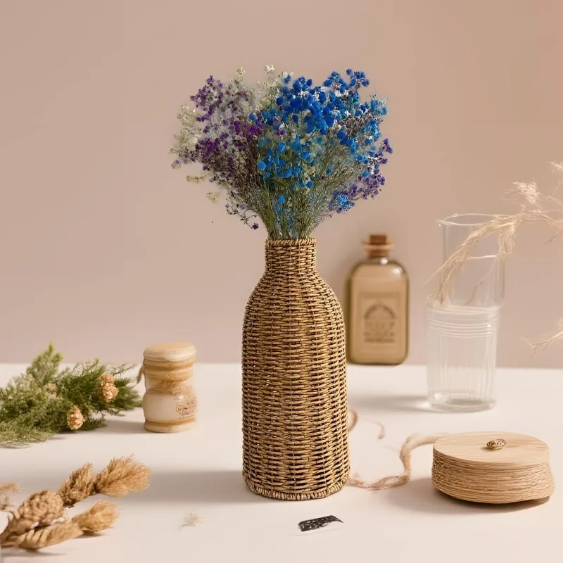 

Coffee Table Vases Hand-woven Creative Desktop Vase Interior Simple Decoration تحف كبيره للمنزل Room Decor المزهريات 2026