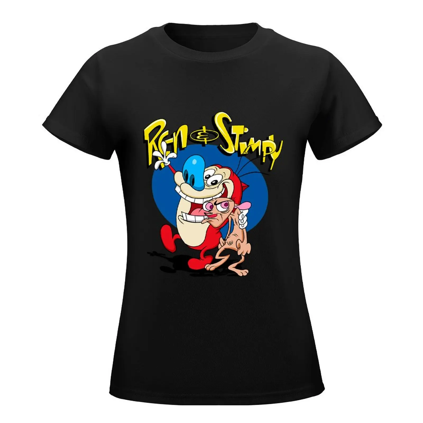 Ren And Stimpy T-Shirt funny plus size tops t-shirt dress for Women long