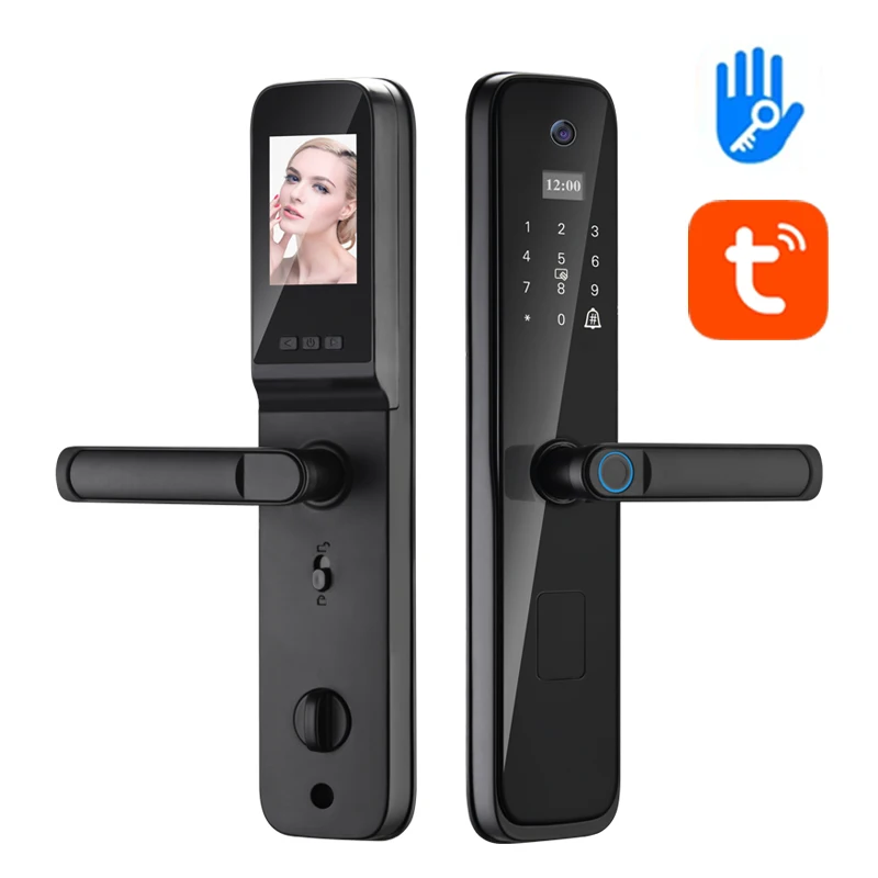 New Tuya WiFi Application Remote Unlock Bidirectional Voice Intercom Smart Lock Fingerprint Password Wifi Digital Lock