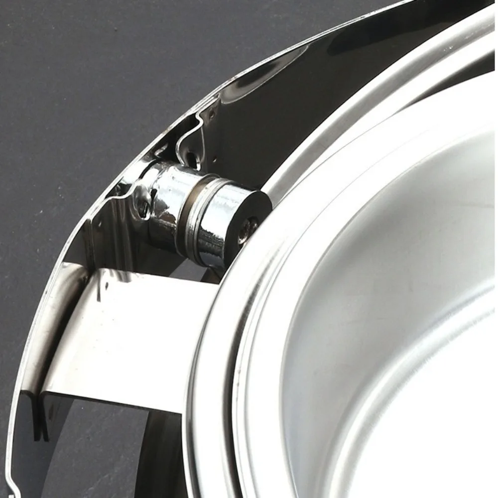 Large Capacity Food Warmer Stove Round Shape Flip-Top Design Buffet Stove Roll Top Stainless Steel Buffet Warmer Self-Service