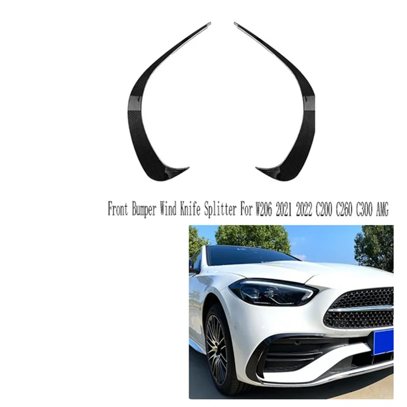 

Front Bumper Splitter Cover Car Front Bumper Spoiler Bumper Splitter For Mercedes-Benz Wind Knife Splitter Side Vent Wind Knife