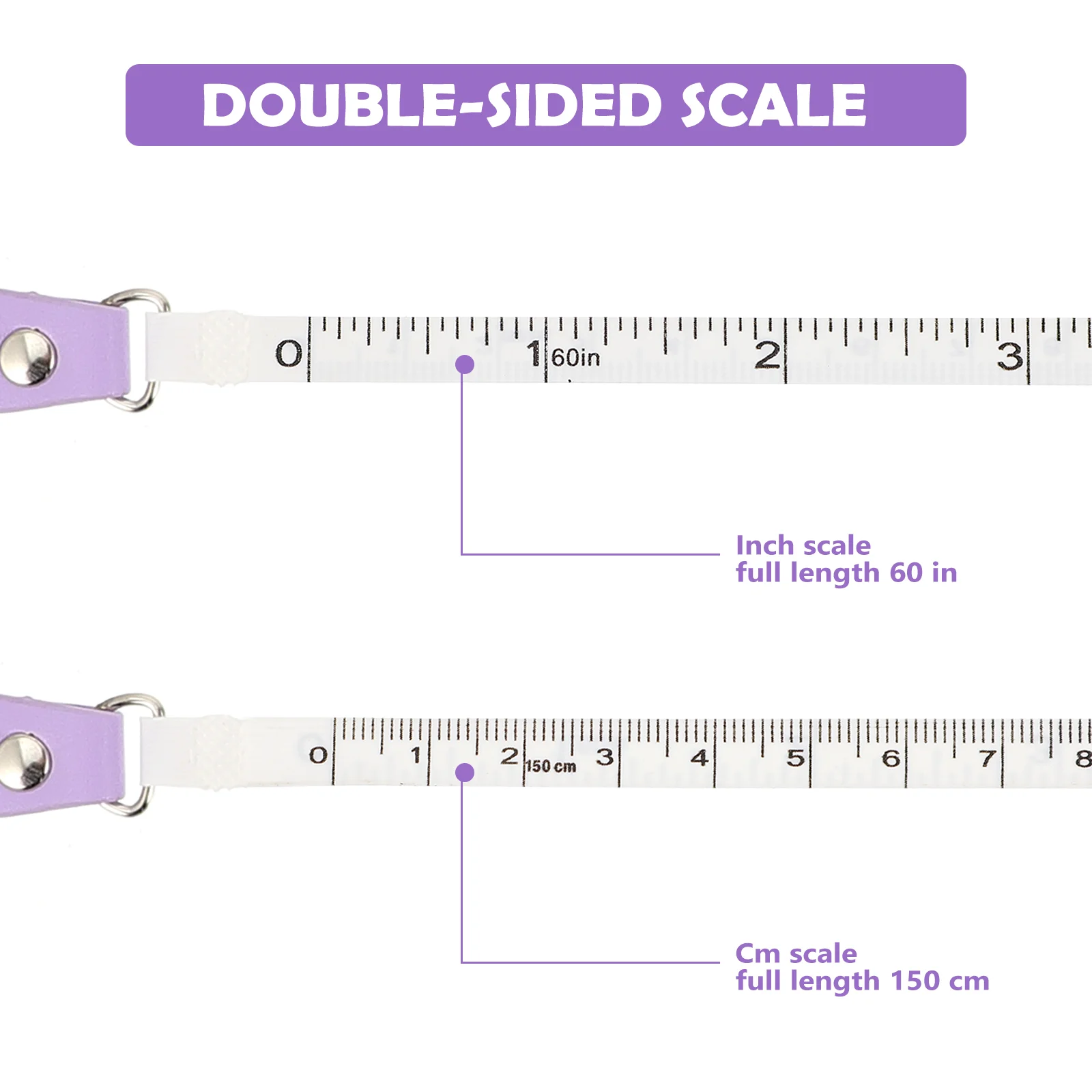 Measuring Tape Measure 15m Measures Pu Tapes Purple Small Lightweight Fitness