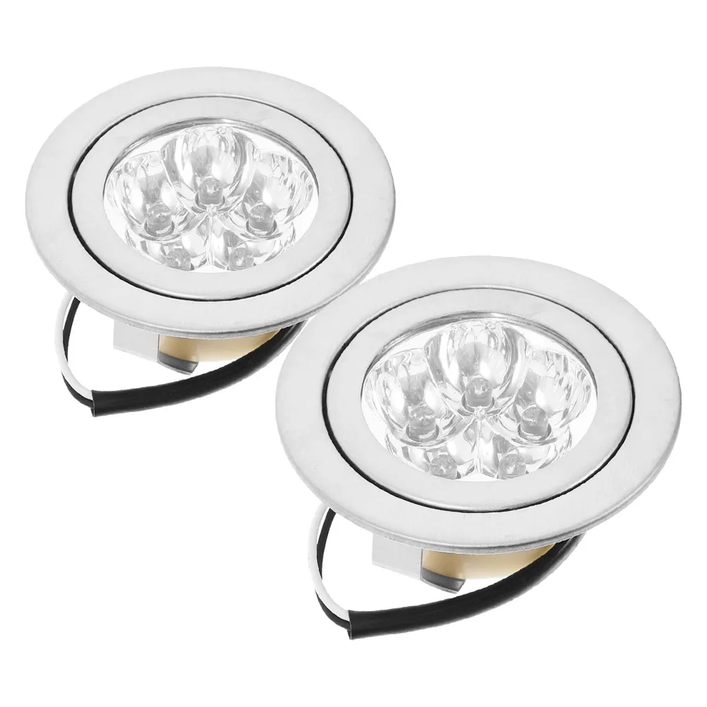 2pcs LED Kitchen Range Appliance Glass Stove Stove Replacement Hood Light Strip Cooktop Lighting Efficient Round Design