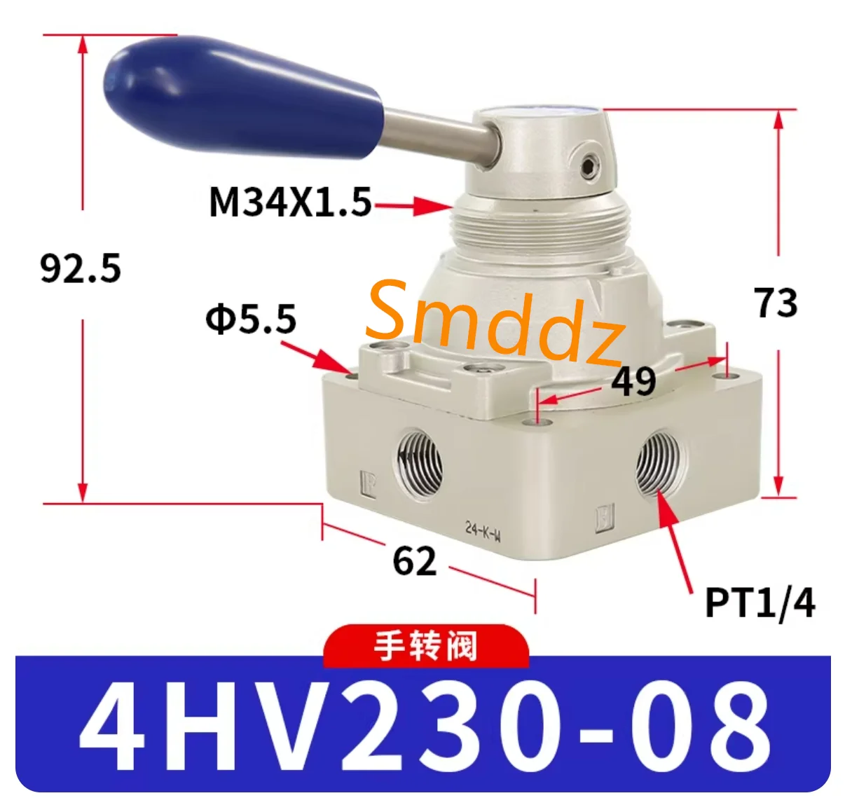 1 piece, hand operated air valve, ( S -L -SL ) ,  4HV230-06  4HV230-08   4HV330-08  4HV330-10  4HV430-15  4HV430-20