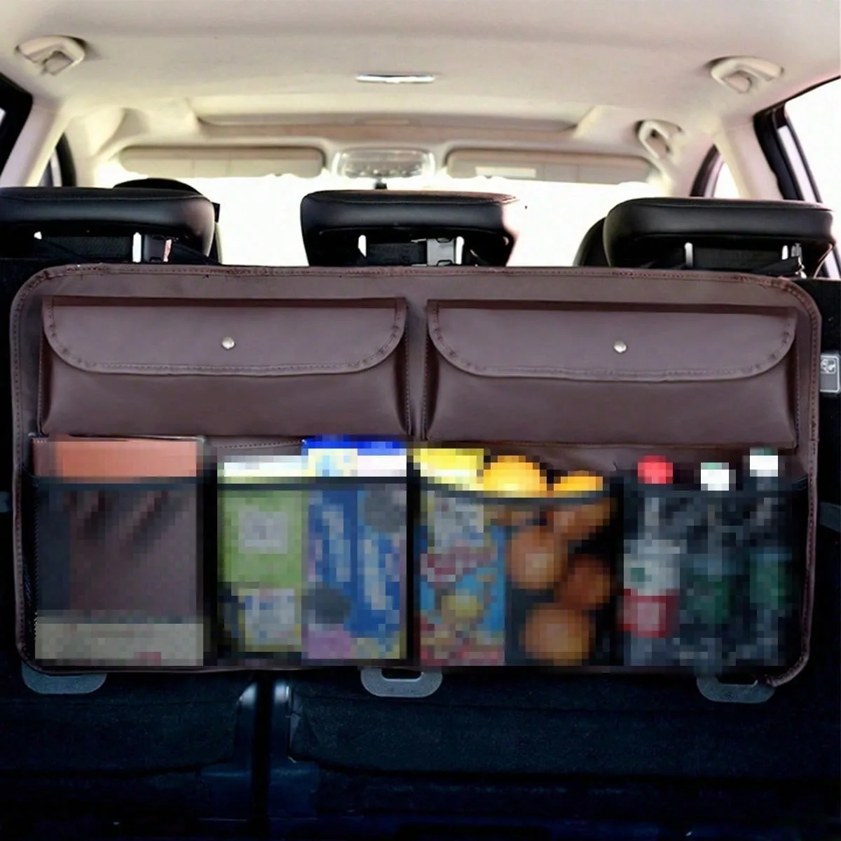 

Universal Car Trunk Organizer Hanging Bags with 6 Pockets Storage Tidying Auto Car Trunk Hanging Rear Seat Back Bag Pocket