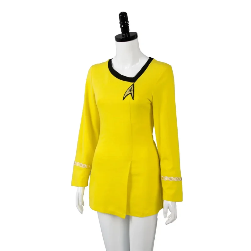 스타 코스프레 대시 듀티 유니폼 성능 레드 옐로우 블루 드레스 코스프레 의상 파티 할로윈 여성용 배지 핫 세일