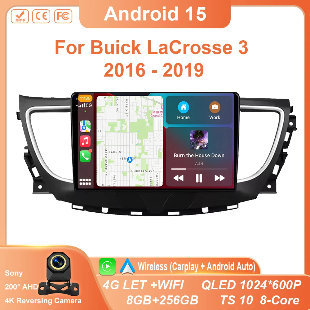 

Car Radio Android 15 For Buick LaCrosse 3 2016 - 2019 GPS No 2din Multimedia Player Stereo GPS Navigation Car Intelligent WIFI