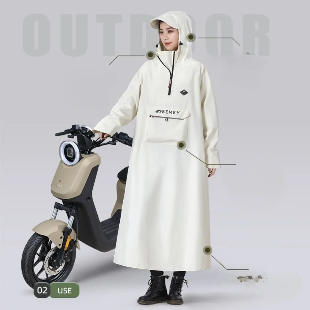 

Утолщенный удлиненный ветрозащитный плащ-пончо для электросамокатов, мотоциклов, велосипедов, для поездок на работу, защита от любой погоды