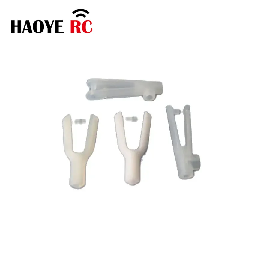 Haoye 20 Pcs Mini Nylon Clevis For RC Airplanes Parts Electric Planes Foam Model Accessories Color White / Grey