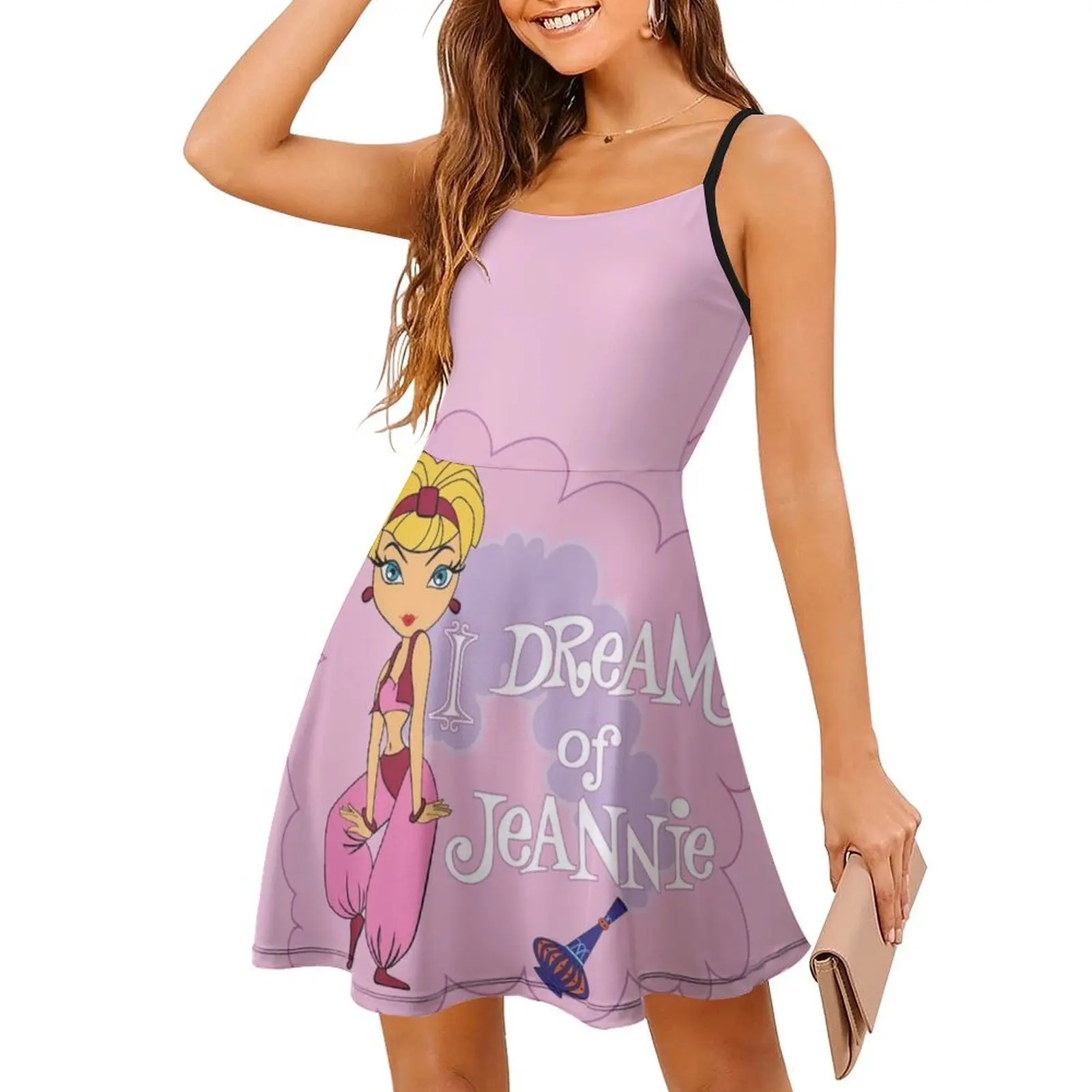 فستان حفلات I Dream Of Jeannie 4 للسيدات ملابس الشارع الشهير ملابس نادي مطبوعة عصرية للإناث Dream Jeannie Old Tv Series رائد الفضاء #3