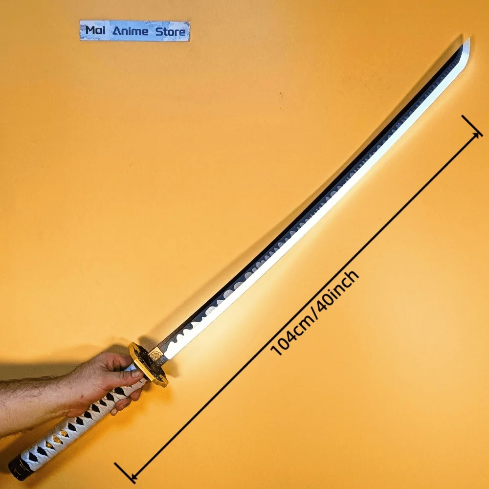 104cm 브라이트 버질 야마토 카타나 데빌 메이 크라이 5 애니메이션 코스프레 소품 실제 크기 카타나 사무라이 LED 라이트 검 무딘 장난감 선물