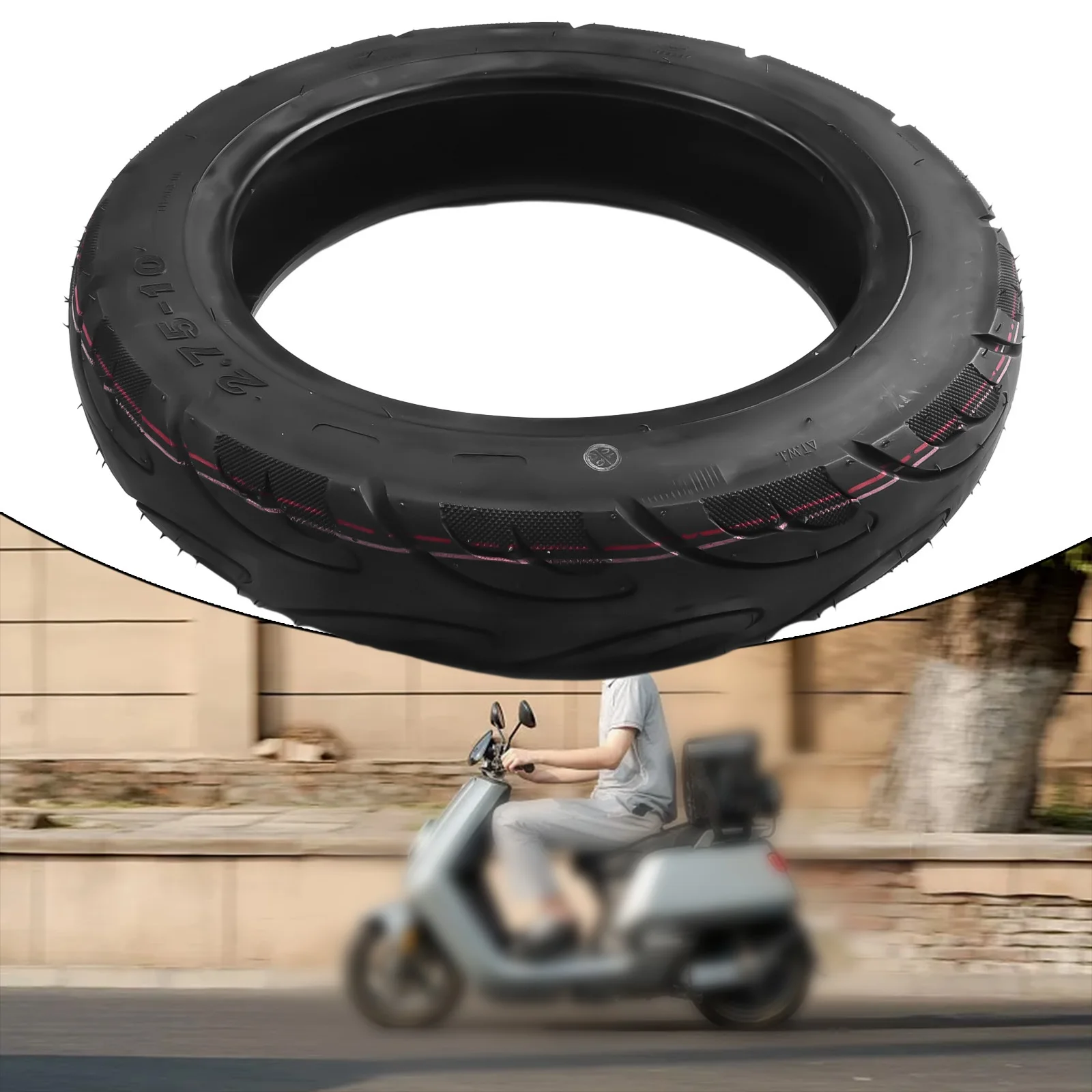 14 Inch Electric Bicycle Tubeless Tire 14x2.75 2.75-10 Thick Rubber Tyre For E-Bike E-scooter Front Rear Wheel Vacuum Tires