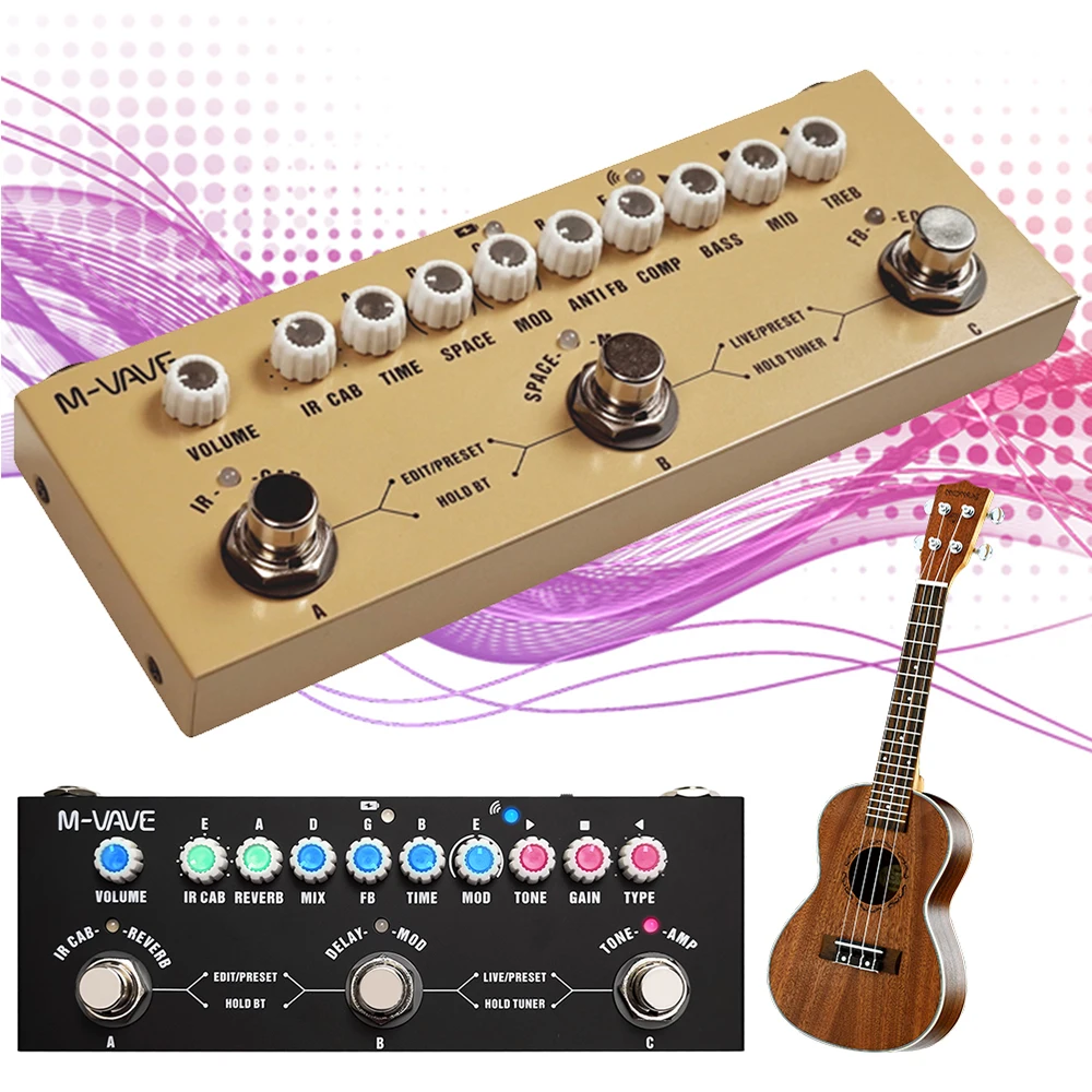 Multifunctional Electric Guitar Combined Effect Pedal with Delay Reverb MOD IR Cab Digital Guitar Effector Guitar Accessories