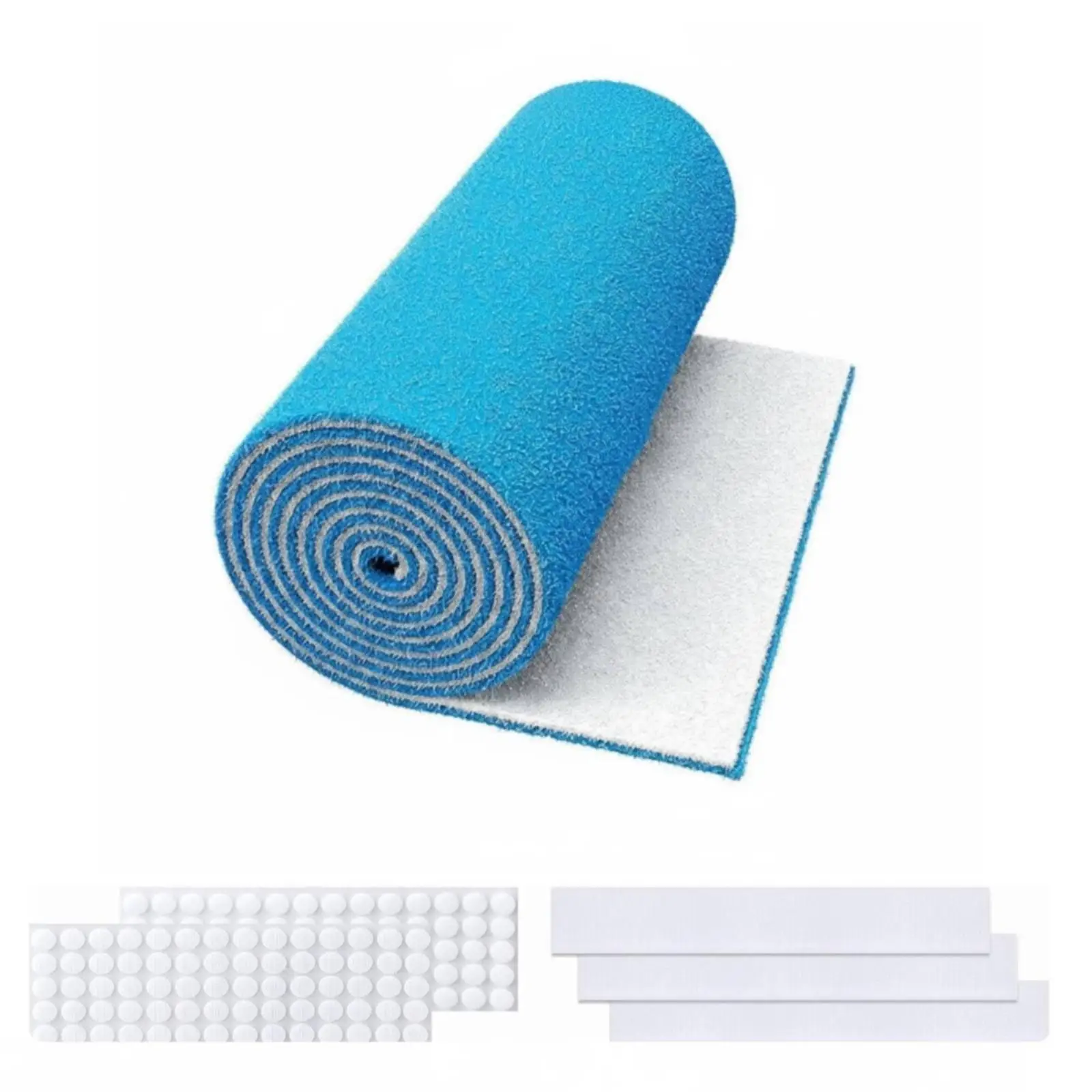 Air Vent Filter Roll with Matching Fastener Strips for Adjustable Residential Air Cleaning