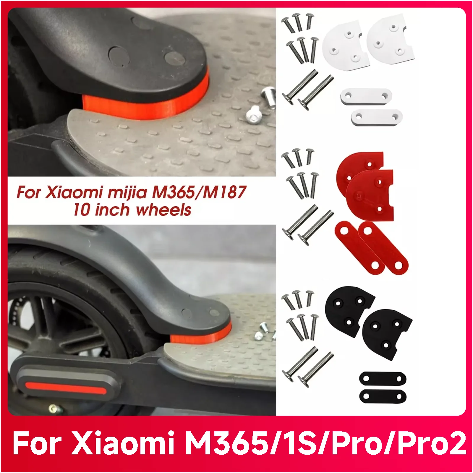 10inch Tire Spacer Rear Kit Scooter Accessories Fender Pads For Xiaomi M365 1S Pro Pro 2 Electric Scooter Increased Gasket