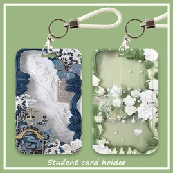 LUCKY-EBINLANDS Credit Card Holders, Plastic Business Card Holder, Cute Badge Holder Student