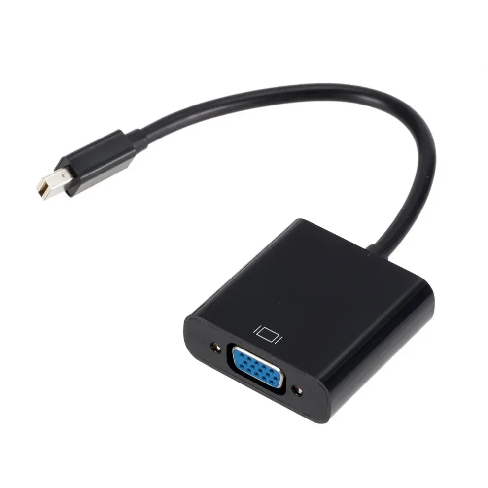 1080P Mini DP To VGA Cable Adapter Mini Thunderbolt Mini DisplayPort to VGA Converter for HDTV Monitor MacBook Air Pro iMac Mac