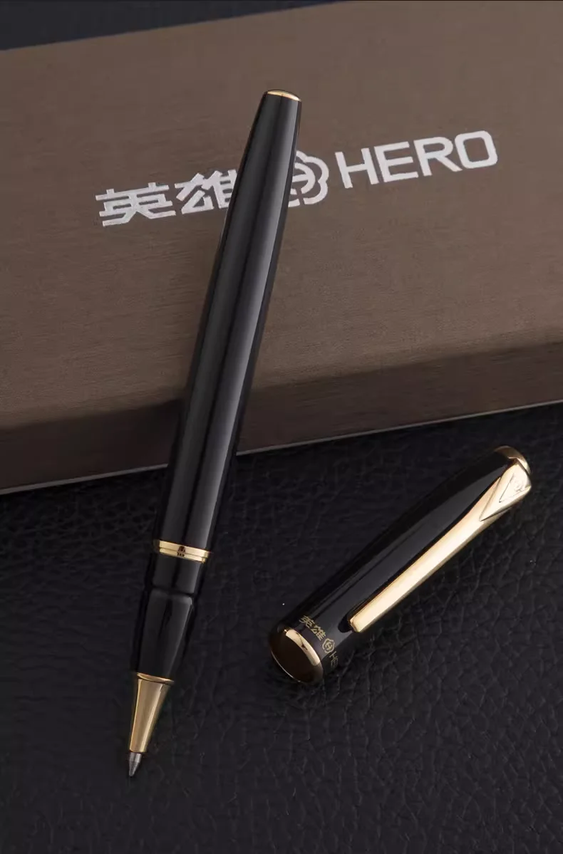 Original Hero 1079 Black Metal Rollerball Pen Noble Luxury Ballpoint/Sign/Writing Pens