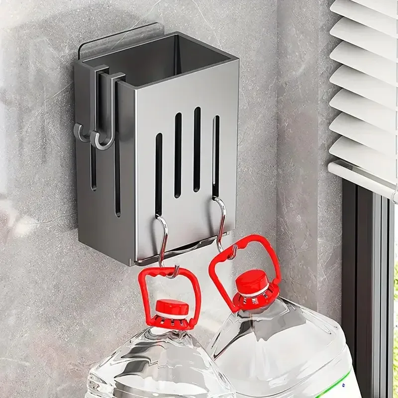 1/2pcs Wall-mounted Chopstick Holder Household Kitchen Sink Tableware Storage Rack Punch-free Drain with Water Tray with Hook image 3