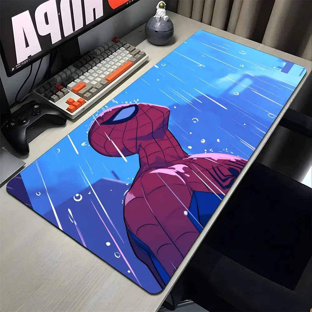 MINISO-Karakter Anime Spider Man Mouse Pad Gaming Mousepad Abstrak Besar 900x400x5mm Meja PC