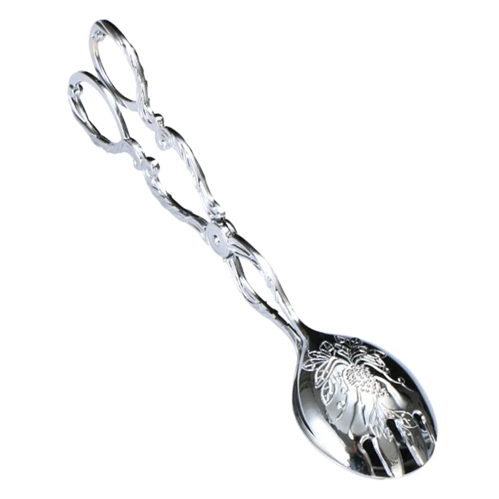 

1Pcs Stainless Steel Food Clamp Thick Non-Slip Handle Kitchen Tool for Bread Steak Dessert Barbecue Tong Cooking Clip