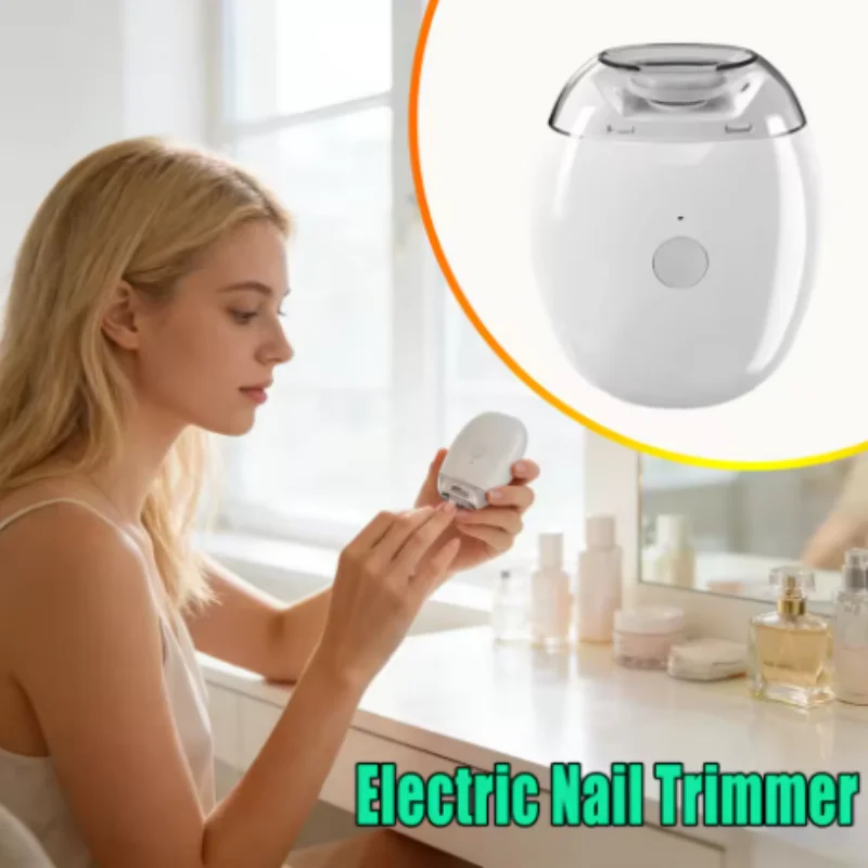 Low Noise Rechargeable Automatic Nail Clipper 3 Speed Type C Charging Safe Electric Nail Grinder Manicure Pedicure Care Tool