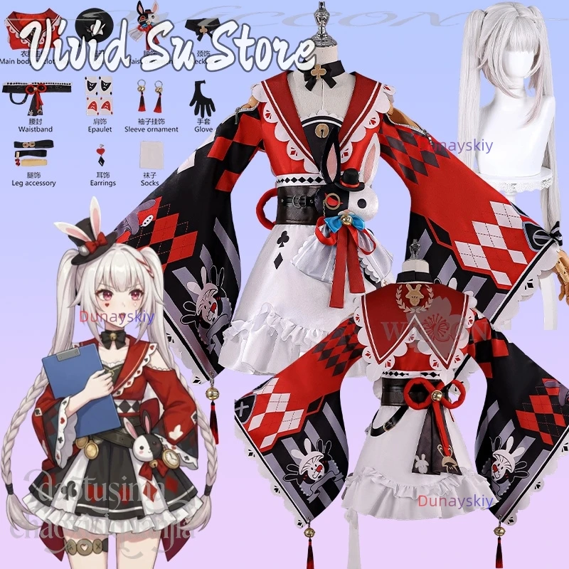 

Костюм Sparkle SP для косплея Vivid Su из Honkai: Star Rail, красно-черное платье в клетку, волшебная униформа, в стиле клоуна, готика, лолита, на Хэллоуин