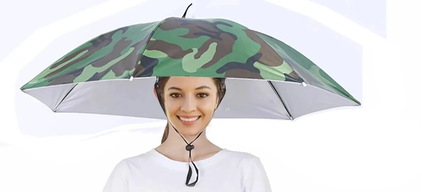 Rain Umbrella Hat Foldable Sun Shade Cap