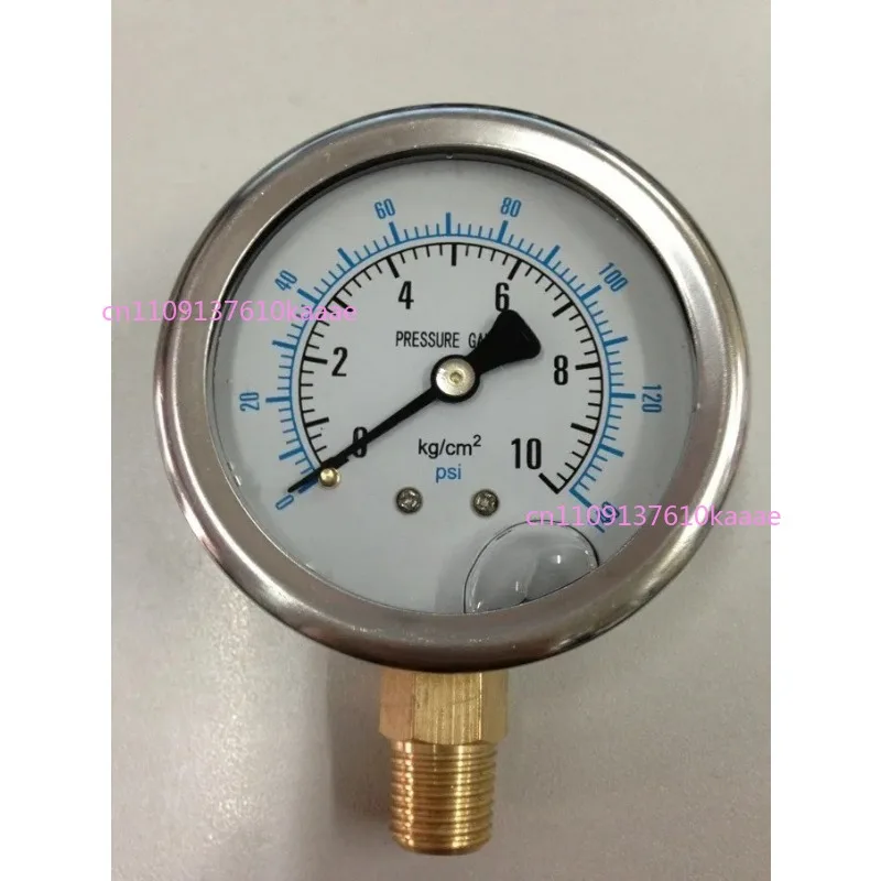

Oil - filled pressure gauge r,vacuum manometer PT1/4"thread YN60 2.5" 60mm brass movement Stainless steel shell Shock - proof
