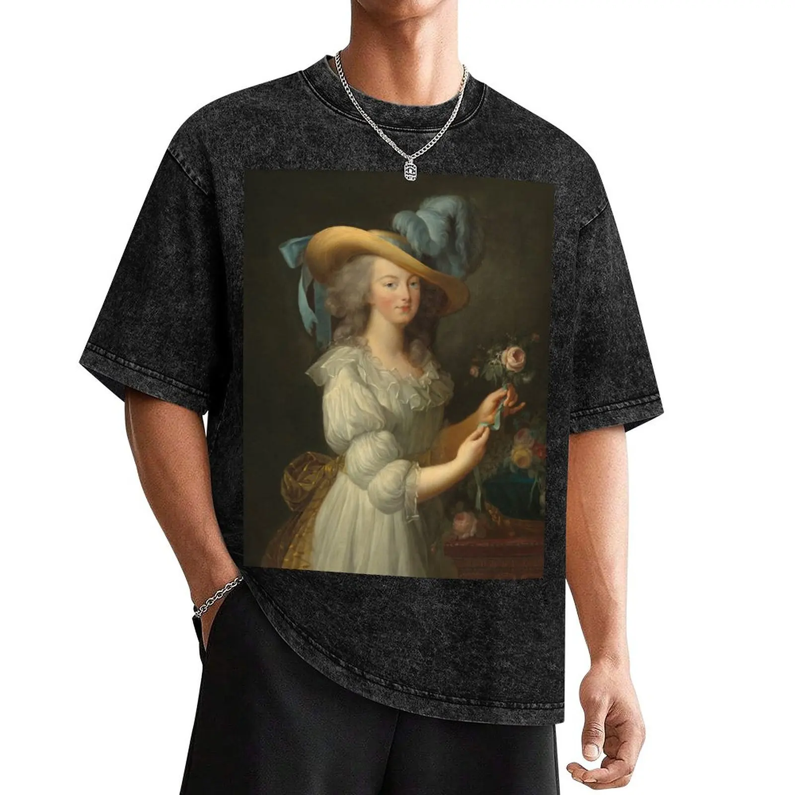 Marie Antoinette in a Muslin dress - Louise élisabeth Vigée Le Brun T-Shirt designer shirts T-shirts man mens t shirts