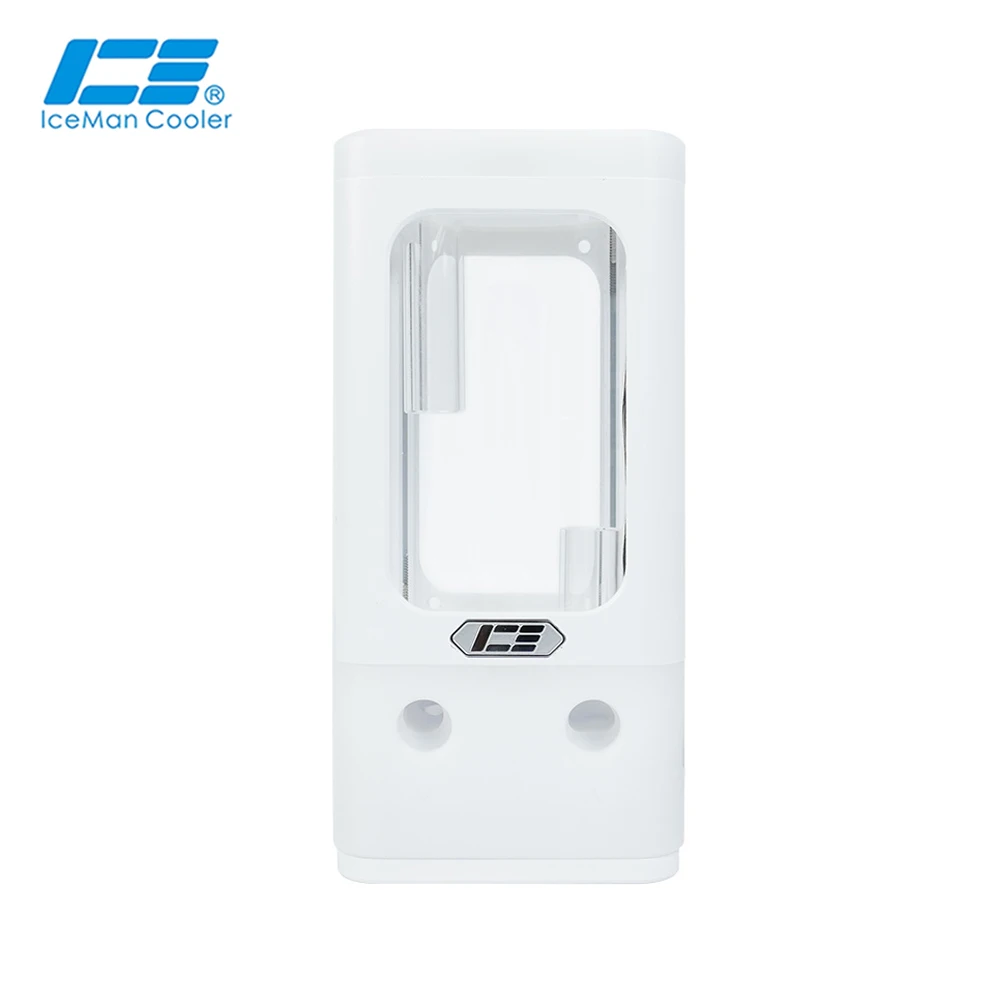 IceManCooler DX3-120 White Glass Water Tank For Small Case ,Only Compatible DDC Pump Tube Reservoir 5V 3PIN ARGB