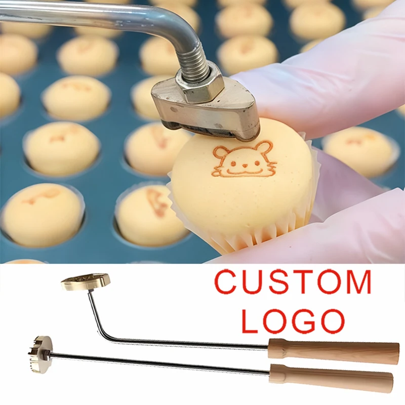 

Branding Iron Heating Brass Embosser Seals DIY Personalized Custom Embosser Stamp LOGO Cake Hamburger Steak Bread Leather BBQ St