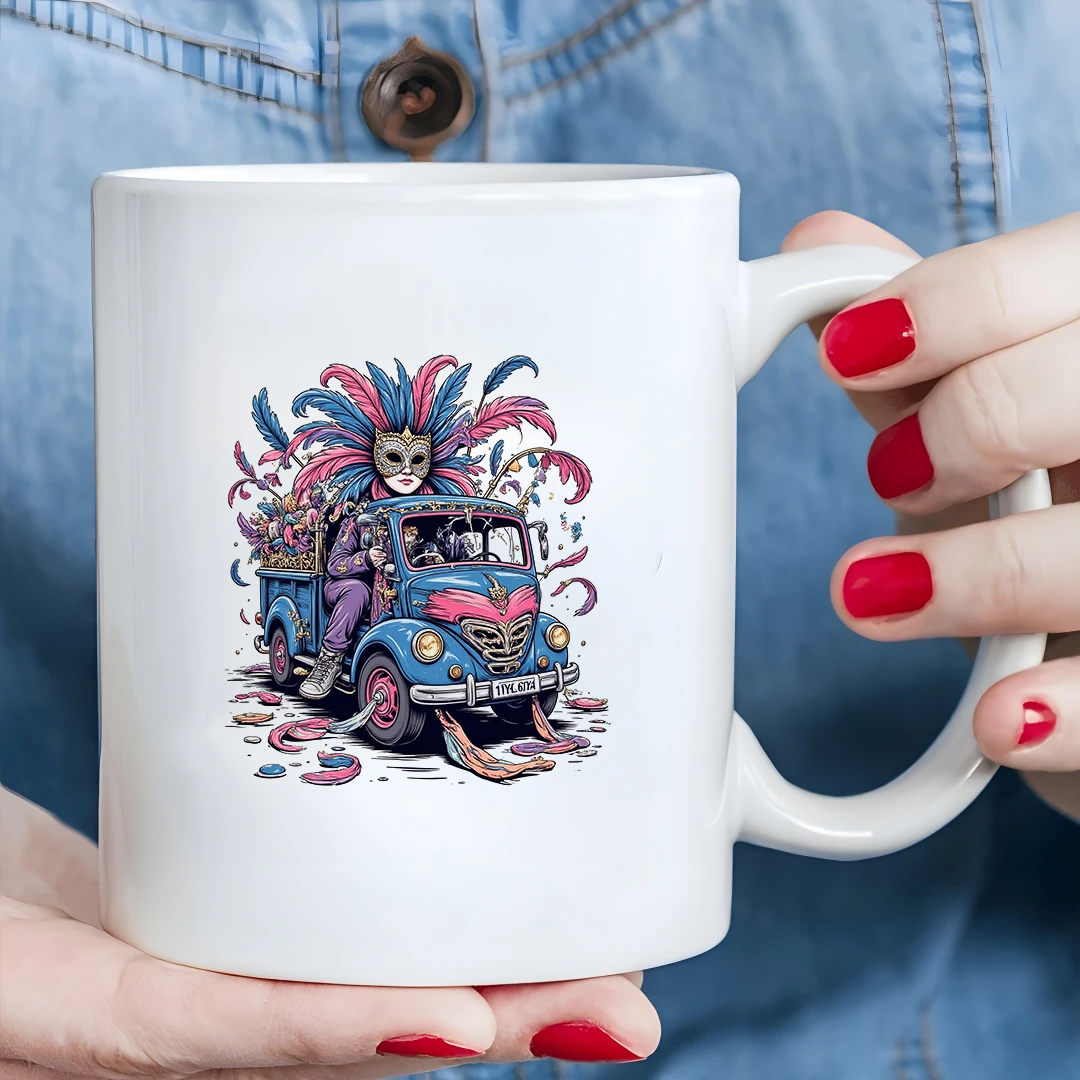 

11oz Mug + Festive Banquet Illustration + Kids Cold & Hot Beverage Cup - Essential Christmas Gift for Family & Office