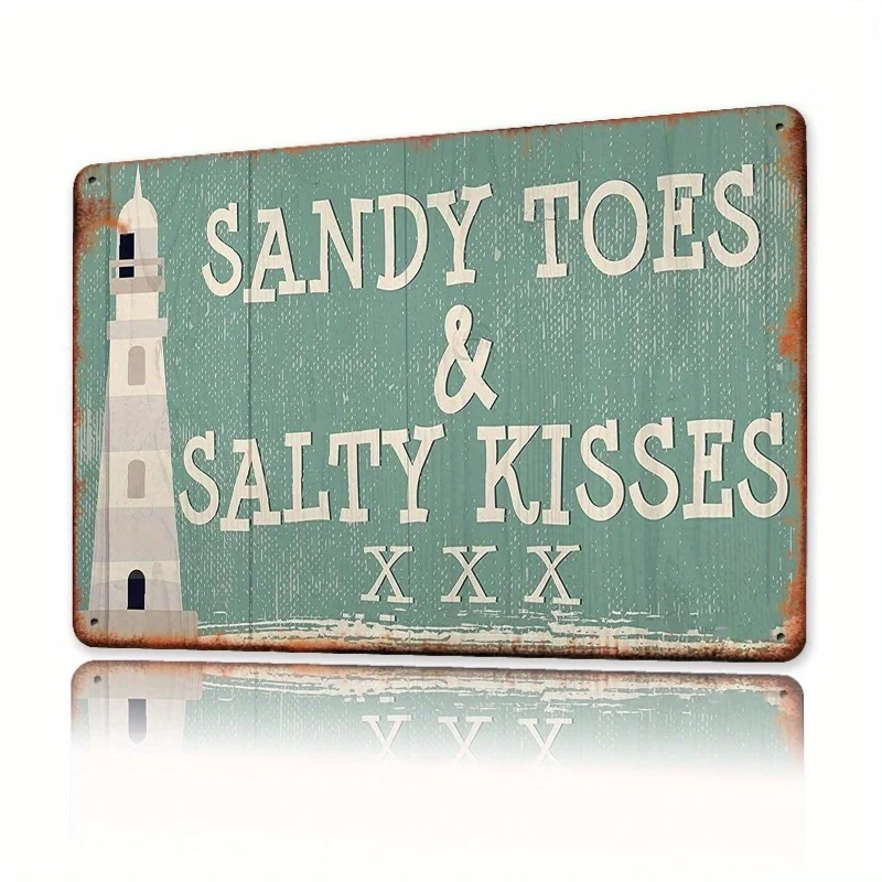 Vintage Beach House Decor Sign - 